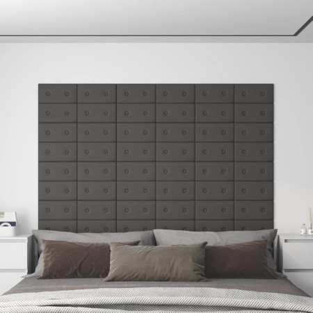 Wandpaneele 12 Stück graues Kunstleder 30x15 cm 0,54 m² von vidaXL, Wandverkleidung - Ref: Foro24-343970, Preis: 20,05 €, Rab...