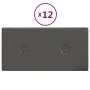 Wandpaneele 12 Stück graues Kunstleder 30x15 cm 0,54 m² von vidaXL, Wandverkleidung - Ref: Foro24-343970, Preis: 19,86 €, Rab...