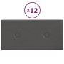Wandpaneele 12 Stück graues Kunstleder 30x15 cm 0,54 m² von vidaXL, Wandverkleidung - Ref: Foro24-343970, Preis: 20,05 €, Rab...