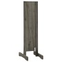 Valla de jardín enrejado madera maciza de abeto gris 150x80 cm