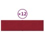 Wall panels 12 pcs red velvet 60x15 cm 1.08 m² by vidaXL, Wall covering - Ref: Foro24-344067, Price: 28,92 €, Discount: %