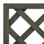 Jardinera enrejada de jardín madera abeto gris 50x25x90 cm