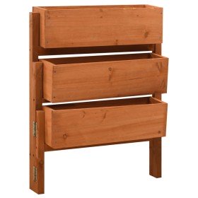 Jardinera plegable de jardín madera abeto naranja 60x14x75 cm Jardinera plegable de jardín madera abeto naranja 60x14x75 cm