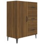 Oak brown engineered wood sideboard 69.5x34x90 cm by vidaXL, Sideboards - Ref: Foro24-817356, Price: 70,69 €, Discount: %