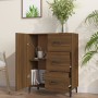 Oak brown engineered wood sideboard 69.5x34x90 cm by vidaXL, Sideboards - Ref: Foro24-817356, Price: 70,69 €, Discount: %