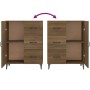 Oak brown engineered wood sideboard 69.5x34x90 cm by vidaXL, Sideboards - Ref: Foro24-817356, Price: 70,69 €, Discount: %