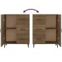 Oak brown engineered wood sideboard 69.5x34x90 cm by vidaXL, Sideboards - Ref: Foro24-817356, Price: 70,01 €, Discount: %