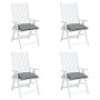 Cojines de silla de jardín 4 uds tela gris 40x40x7 cm