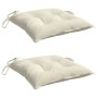 Cojines de silla de jardín 2 uds tela Oxford crema 40x40x7 cm