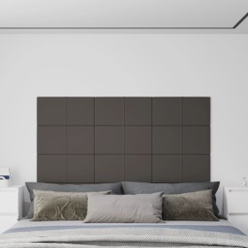 Paneles de pared 12 uds tela gris oscuro 60x30 cm 2,16 m²
