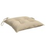 Cojines de silla de jardín 4 uds tela Oxford beige 50x50x7 cm