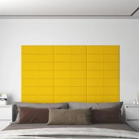 Wandpaneele 12 Stück in gelbem Samt 60x15 cm 1,08 m² von vidaXL, Wandverkleidung - Ref: Foro24-344069, Preis: 28,65 €, Rabatt: %