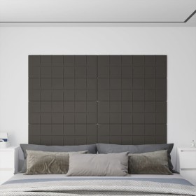 Paneles de pared 12 uds terciopelo gris oscuro 90x30 cm 3,24 m²
