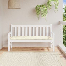 Cojín de banco de jardín tela Oxford blanco crema 150x50x7 cm Cojín de banco de jardín tela Oxford blanco crema 150x50x7 cm