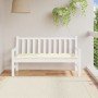 Cojín de banco de jardín tela Oxford blanco crema 150x50x7 cm