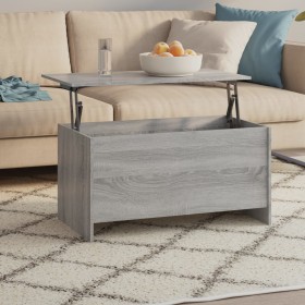 Mesa de centro madera contrachapada gris Sonoma 102x55,5x52,5cm