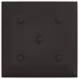 Paneles de pared 12 uds cuero sintético negro 30x30 cm 1,08 m² de vidaXL, Recubrimiento de paredes - Ref: Foro24-343974, Prec...