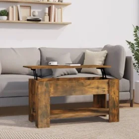 Couchtisch aus geräuchertem Eichensperrholz, 101 x 49 x 52 cm von vidaXL, Couchtisch - Ref: Foro24-819272, Preis: 72,03 €, Ra...