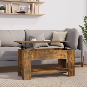 Couchtisch aus geräuchertem Eichensperrholz, 101 x 49 x 52 cm von vidaXL, Couchtisch - Ref: Foro24-819272, Preis: 72,89 €, Ra...