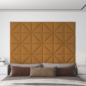 Paneles de pared 12 uds terciopelo marrón 30x30 cm 0,54 m² by vidaXL, Wall covering - Ref: Foro24-343954, Price: 31,90 €, Dis...