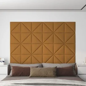 Wandpaneele 12 Stück braunes Samt 30x30 cm 0,54 m² von vidaXL, Wandverkleidung - Ref: Foro24-343954, Preis: 31,41 €, Rabatt: %