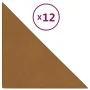 Paneles de pared 12 uds terciopelo marrón 30x30 cm 0,54 m² by vidaXL, Wall covering - Ref: Foro24-343954, Price: 31,41 €, Dis...