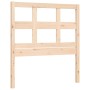 Estructura de cama con cabecero madera maciza 90x200 cm