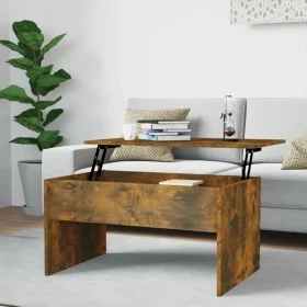 Mesa de centro madera ingeniería roble ahumado 80x50,5x41,5 cm by vidaXL, Coffee table - Ref: Foro24-819287, Price: 55,66 €, ...