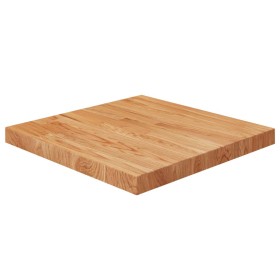 Tablero de mesa cuadrada madera roble marrón claro 50x50x4 cm