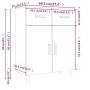 Aparador madera contrachapada marrón roble 69,5x34x89 cm de vidaXL, Aparadores - Ref: Foro24-817359, Precio: 69,42 €, Descuen...