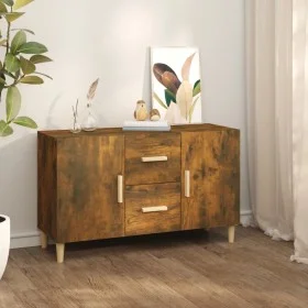 Smoked oak engineered wood sideboard 100x36x60 cm by vidaXL, Sideboards - Ref: Foro24-817465, Price: 76,05 €, Discount: %