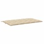 Cojín de banco de jardín tela Oxford beige 180x(50+50)x7 cm