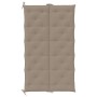 Cojín de banco de jardín tela Oxford taupe 180x(50+50)x7 cm