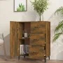 Sideboard aus geräuchertem Eichenholzwerkstoff, 69,5 x 34 x 90 cm von vidaXL, Sideboards - Ref: Foro24-817354, Preis: 82,11 €...