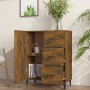 Smoked oak engineered wood sideboard 69.5x34x90 cm by vidaXL, Sideboards - Ref: Foro24-817354, Price: 83,09 €, Discount: %
