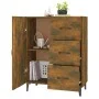Sideboard aus geräuchertem Eichenholzwerkstoff, 69,5 x 34 x 90 cm von vidaXL, Sideboards - Ref: Foro24-817354, Preis: 82,11 €...