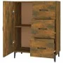Sideboard aus geräuchertem Eichenholzwerkstoff, 69,5 x 34 x 90 cm von vidaXL, Sideboards - Ref: Foro24-817354, Preis: 82,11 €...
