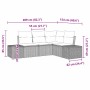 Conjunto de sofá de jardín 4 pcs Marrón Poliratán