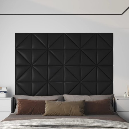 Wandpaneele 12 Stück schwarzes Kunstleder 30x30 cm 0,54 m² von vidaXL, Wandverkleidung - Ref: Foro24-343939, Preis: 31,47 €, ...