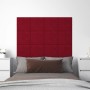 Paneles de pared 12 uds terciopelo rojo tinto 30x30 cm 1,08 m²