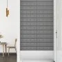 Paneles de pared 12 uds cuero sintético gris 60x15 cm 1,08 m² de vidaXL, Recubrimiento de paredes - Ref: Foro24-343984, Preci...