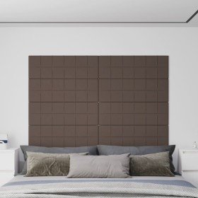 Paneles de pared 12 uds tela gris taupe 90x30 cm 3,24 m²