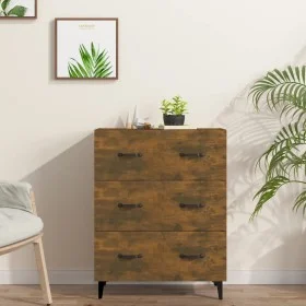 Smoked oak engineered wood sideboard 69.5x34x90 cm by vidaXL, Sideboards - Ref: Foro24-817348, Price: 71,81 €, Discount: %