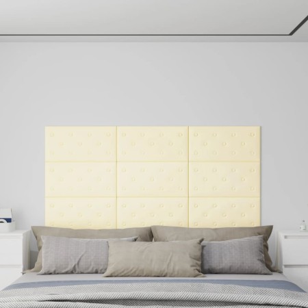 Wandpaneele 12 Stück Kunstleder creme 60x30 cm 2,16 m² von vidaXL, Wandverkleidung - Ref: Foro24-343989, Preis: 55,13 €, Raba...