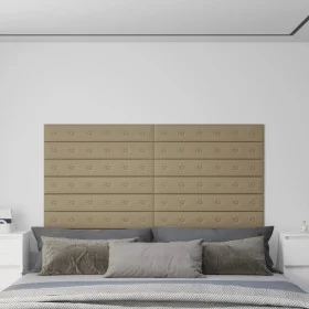 Wall panels 12 pcs cappuccino synthetic leather 90x15 cm 1.62 m² by vidaXL, Wall covering - Ref: Foro24-343999, Price: 37,44 ...