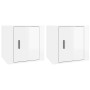 Nightstands 2 units glossy white 50x39x47 cm by vidaXL, Lockers and storage cabinets - Ref: Foro24-816693, Price: 46,49 €, Di...