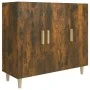 Sideboard aus geräuchertem Eichenholzwerkstoff, 90 x 34 x 80 cm von vidaXL, Sideboards - Ref: Foro24-817459, Preis: 81,29 €, ...