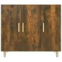 Sideboard aus geräuchertem Eichenholzwerkstoff, 90 x 34 x 80 cm von vidaXL, Sideboards - Ref: Foro24-817459, Preis: 81,29 €, ...