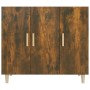 Sideboard aus geräuchertem Eichenholzwerkstoff, 90 x 34 x 80 cm von vidaXL, Sideboards - Ref: Foro24-817459, Preis: 82,38 €, ...