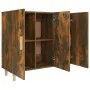 Aparador de madera de ingeniería roble ahumado 90x34x80 cm de vidaXL, Aparadores - Ref: Foro24-817459, Precio: 81,28 €, Descu...